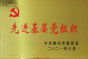 祝贺国裕集团支部委员会获“泰兴市先进基层党组织”荣誉称号